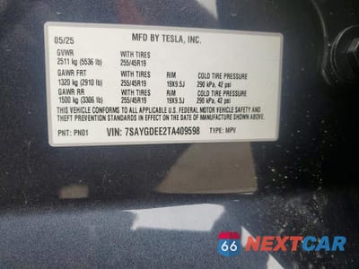 Zdjęcie 13 z 13 samochodu: 2026 TESLA MODEL Y VIN:7SAYGDEE2TA409598 - miniatura