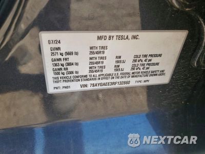 Zdjęcie 13 z 13 samochodu: 2024 TESLA MODEL Y VIN:7SAYGAEE3RF132860 - miniatura