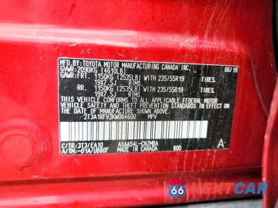 Zdjęcie 13 z 13 samochodu: 2019 TOYOTA RAV4 XLE PREMIUM VIN:2T3A1RFV2KW064600 - miniatura