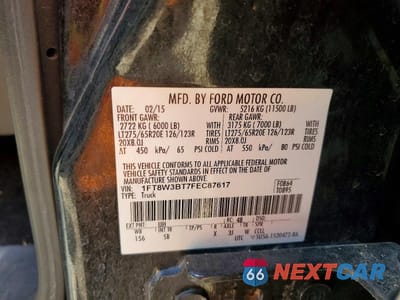 Zdjęcie 13 z 13 samochodu: 2015 FORD F350 SUPER DUTY VIN:1FT8W3BT7FEC87617 - miniatura