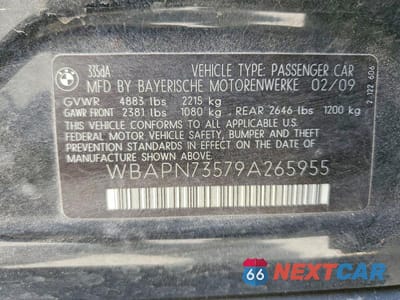 Zdjęcie 13 z 13 samochodu: 2009 BMW 335 D VIN:WBAPN73579A265955 - miniatura