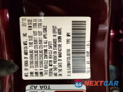 Zdjęcie 14 z 14 samochodu: 2013 HONDA CR-V EXL VIN:5J6RM4H7XDL083780 - miniatura
