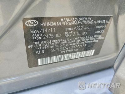 Zdjęcie 13 z 13 samochodu: 2013 HYUNDAI SONATA GLS VIN:5NPEB4AC4DH747173 - miniatura