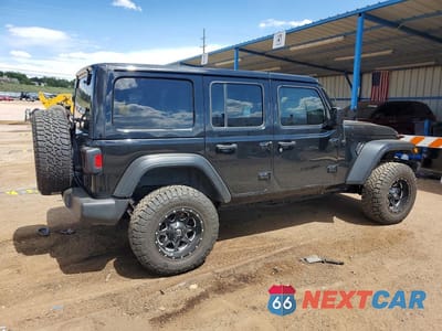 Trzecie zdjęcie samochodu z tyłu: 2018 JEEP WRANGLER UNLIMITED SPORT VIN:1C4HJXDN0JW248763 - miniatura