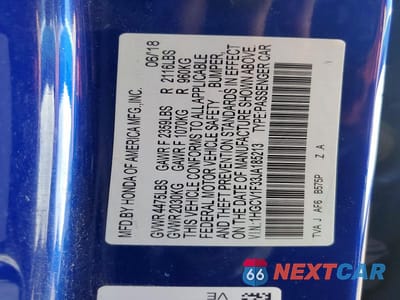 Zdjęcie 12 z 12 samochodu: 2018 HONDA ACCORD SPORT VIN:1HGCV1F33JA185213 - miniatura