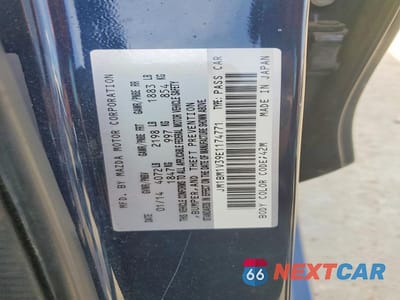 Zdjęcie 12 z 12 samochodu: 2014 MAZDA 3 TOURING VIN:JM1BM1V39E1174771 - miniatura