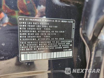 Zdjęcie 13 z 13 samochodu: 2021 VOLKSWAGEN TIGUAN SEL PREMIUM R-LINE VIN:3VV4B7AX9MM044907 - miniatura