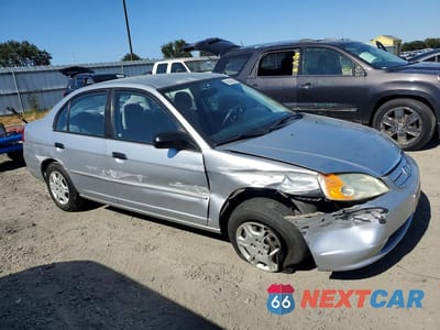 Czwarte zdjęcie samochodu z boku: 2001 HONDA CIVIC LX VIN:2HGES16551H614758 - miniatura