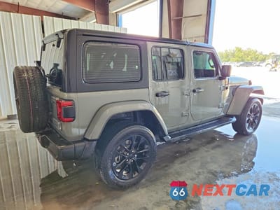 Trzecie zdjęcie samochodu z tyłu: 2023 JEEP WRANGLER SAHARA 4XE VIN:1C4JJXP63PW537392 - miniatura