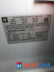 Zdjęcie 13 z 13 samochodu: 2012 GMC TERRAIN SLE VIN:2GKALMEKXC6195926 - miniatura