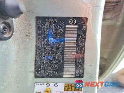 Zdjęcie 12 z 12 samochodu: 2008 TOYOTA PRIUS TOURING VIN:JTDKB20U183402105 - miniatura