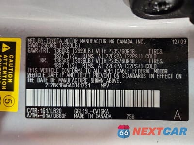 Zdjęcie 14 z 14 samochodu: 2010 LEXUS RX 350 VIN:2T2BK1BA6AC041721 - miniatura