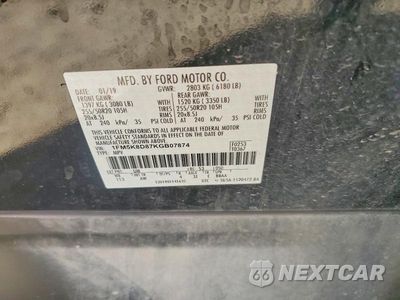 Zdjęcie 13 z 13 samochodu: 2019 FORD EXPLORER XLT VIN:1FM5K8D87KGB07874 - miniatura