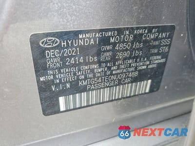 Zdjęcie 12 z 12 samochodu: 2022 GENESIS G70 3.3T STANDARD VIN:KMTG54TE0NU097488 - miniatura
