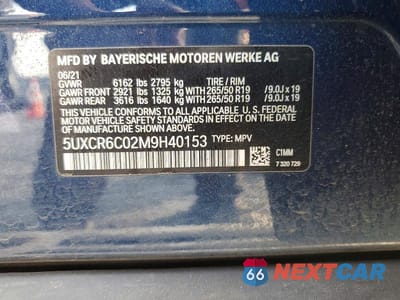 Zdjęcie 13 z 13 samochodu: 2021 BMW X5 XDRIVE40I VIN:5UXCR6C02M9H40153 - miniatura