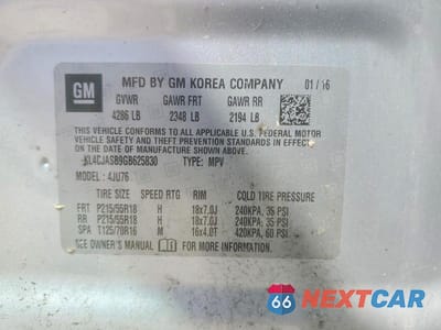 Zdjęcie 13 z 13 samochodu: 2016 BUICK ENCORE VIN:KL4CJASB9GB625830 - miniatura