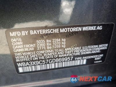 Zdjęcie 12 z 12 samochodu: 2016 BMW 335 XIGT VIN:WBA3X9C57GD869957 - miniatura
