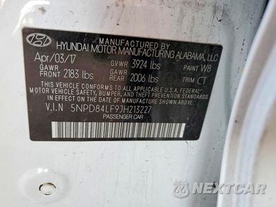 Zdjęcie 12 z 12 samochodu: 2018 HYUNDAI ELANTRA SEL VIN:5NPD84LF9JH213227 - miniatura