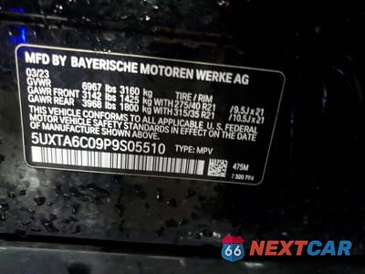 Zdjęcie 13 z 13 samochodu: 2023 BMW X5 XDRIVE45E VIN:5UXTA6C09P9S05510 - miniatura