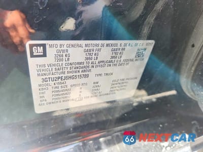 Zdjęcie 12 z 12 samochodu: 2017 GMC SIERRA K1500 DENALI VIN:3GTU2PEJ6HG515789 - miniatura