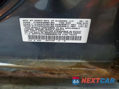 Zdjęcie 12 z 12 samochodu: 2011 HONDA RIDGELINE RT VIN:5FPYK1F28BB003218 - miniatura
