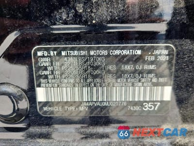 Zdjęcie 14 z 14 samochodu: 2021 MITSUBISHI OUTLANDER SPORT SE VIN:JA4APVAU0MU021776 - miniatura