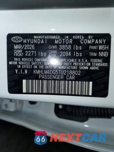 Zdjęcie 12 z 12 samochodu: 2026 HYUNDAI ELANTRA SEL SPORT VIN:KMHLM4DG5TU218802 - miniatura
