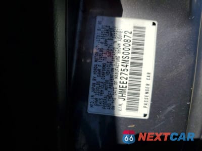 Zdjęcie 12 z 12 samochodu: 1991 HONDA CIVIC VIN:JHMEE2754MS000872 - miniatura