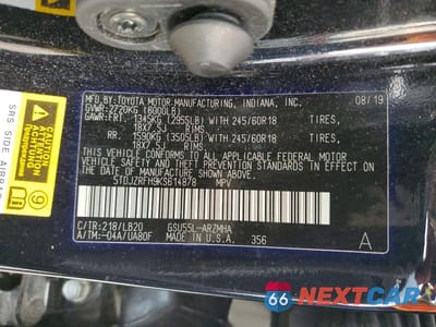 Zdjęcie 13 z 13 samochodu: 2019 TOYOTA HIGHLANDER XLE VIN:5TDJZRFH9KS614878 - miniatura