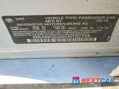 Zdjęcie 12 z 12 samochodu: 2016 BMW 340 I VIN:WBA8B3G56GNT92766 - miniatura