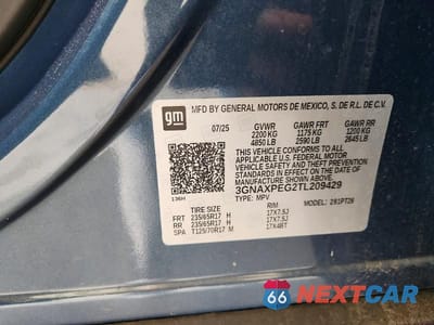 Zdjęcie 12 z 12 samochodu: 2026 CHEVROLET EQUINOX LT VIN:3GNAXPEG2TL209429 - miniatura