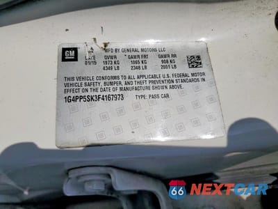 Zdjęcie 12 z 12 samochodu: 2015 BUICK VERANO VIN:1G4PP5SK3F4167973 - miniatura