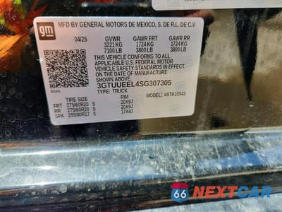 Zdjęcie 12 z 12 samochodu: 2025 GMC SIERRA K1500 AT4 VIN:3GTUUEEL4SG307305 - miniatura