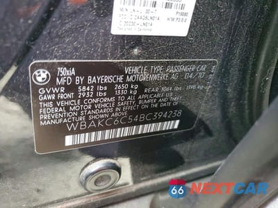 Zdjęcie 12 z 12 samochodu: 2011 BMW 750 XI VIN:WBAKC6C54BC394238 - miniatura