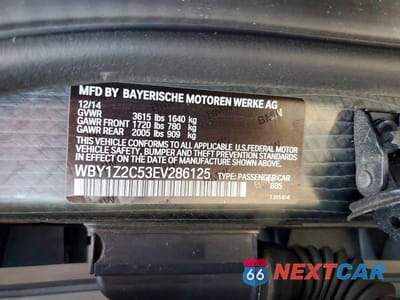 Zdjęcie 12 z 12 samochodu: 2014 BMW I3 BEV VIN:WBY1Z2C53EV286125 - miniatura