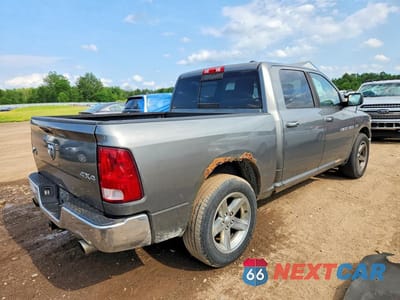 Trzecie zdjęcie samochodu z tyłu: 2012 DODGE RAM 1500 SLT VIN:1C6RD7LT5CS345891 - miniatura