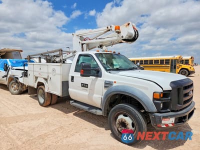Czwarte zdjęcie samochodu z boku: 2008 FORD F450 SUPER DUTY CABLE PLACER BUCKET TRUCK VIN:1FDXF46Y78EA55394 - miniatura