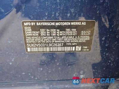 Zdjęcie 13 z 13 samochodu: 2020 BMW X4 XDRIVEM40I VIN:5UX2V5C01L9C26357 - miniatura