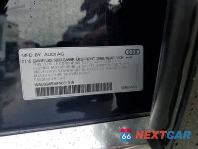 Zdjęcie 12 z 12 samochodu: 2015 AUDI A8 L QUATTRO VIN:WAU3GAFD6FN031318 - miniatura