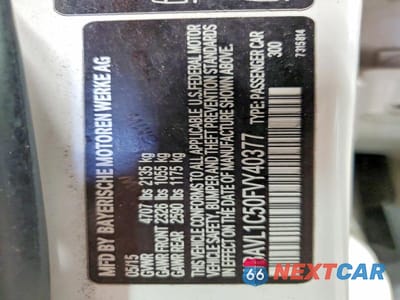 Zdjęcie 13 z 13 samochodu: 2015 BMW X1 XDRIVE28I VIN:WBAVL1C50FVY40377 - miniatura