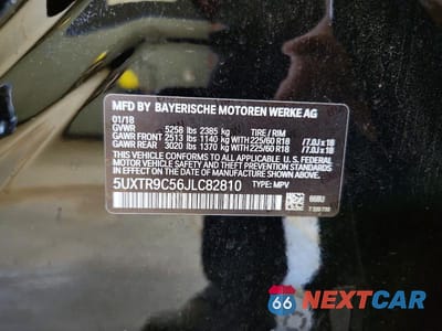 Zdjęcie 13 z 13 samochodu: 2018 BMW X3 XDRIVE30I VIN:5UXTR9C56JLC82810 - miniatura