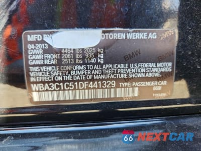 Zdjęcie 12 z 12 samochodu: 2013 BMW 328 I SULEV VIN:WBA3C1C51DF441329 - miniatura