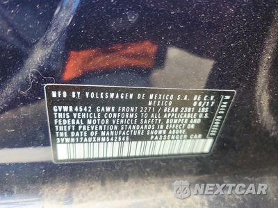 Zdjęcie 12 z 12 samochodu: 2017 VOLKSWAGEN GOLF ALLTRACK S VIN:3VWH17AUXHM542545 - miniatura