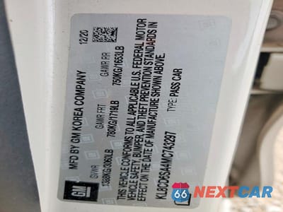 Zdjęcie 12 z 12 samochodu: 2021 CHEVROLET SPARK 1LT VIN:KL8CD6SA4MC743297 - miniatura