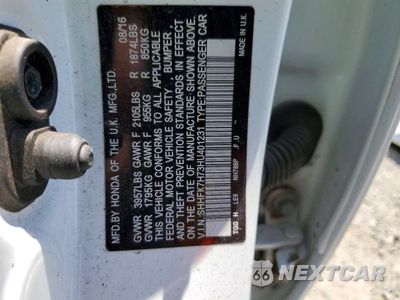 Zdjęcie 13 z 13 samochodu: 2017 HONDA CIVIC EXL VIN:SHHFK7H73HU401231 - miniatura