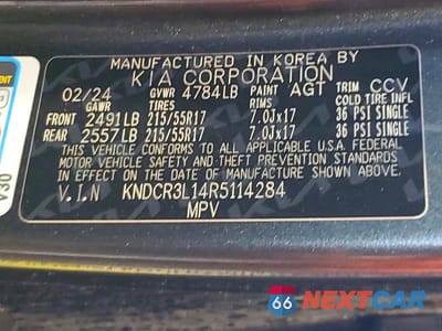 Zdjęcie 14 z 14 samochodu: 2024 KIA NIRO WIND VIN:KNDCR3L14R5114284 - miniatura