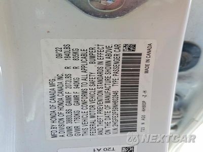 Zdjęcie 13 z 13 samochodu: 2022 HONDA CIVIC SPORT VIN:2HGFE2F59NH602846 - miniatura