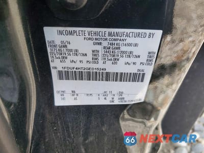 Zdjęcie 12 z 12 samochodu: 2016 FORD F450 SUPER DUTY VIN:1FDUF4HT2GED15249 - miniatura