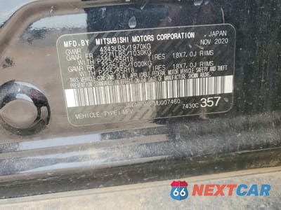 Zdjęcie 13 z 13 samochodu: 2021 MITSUBISHI OUTLANDER MAX 650 VIN:JA4ARUAU7MU007460 - miniatura