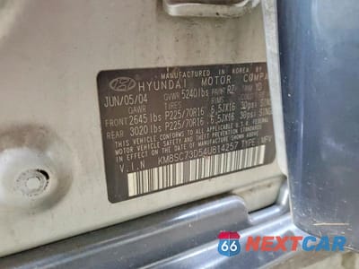 Zdjęcie 13 z 13 samochodu: 2004 HYUNDAI SANTA FE GLS VIN:KM8SC73D54U814257 - miniatura